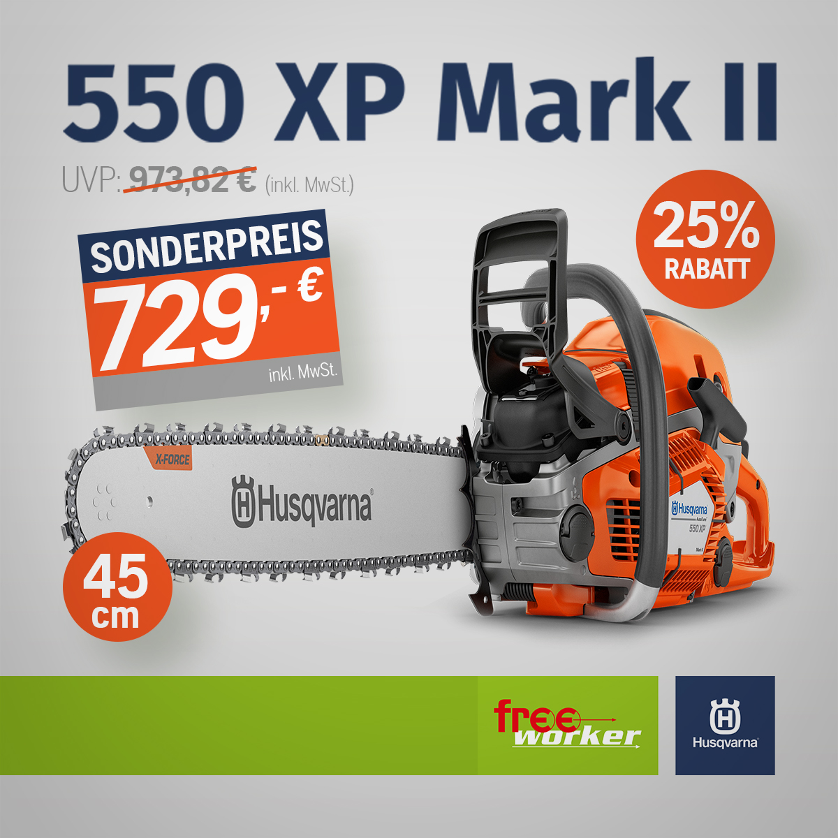 Husqvarna 550 XP Mark II 18 Sonderangebot