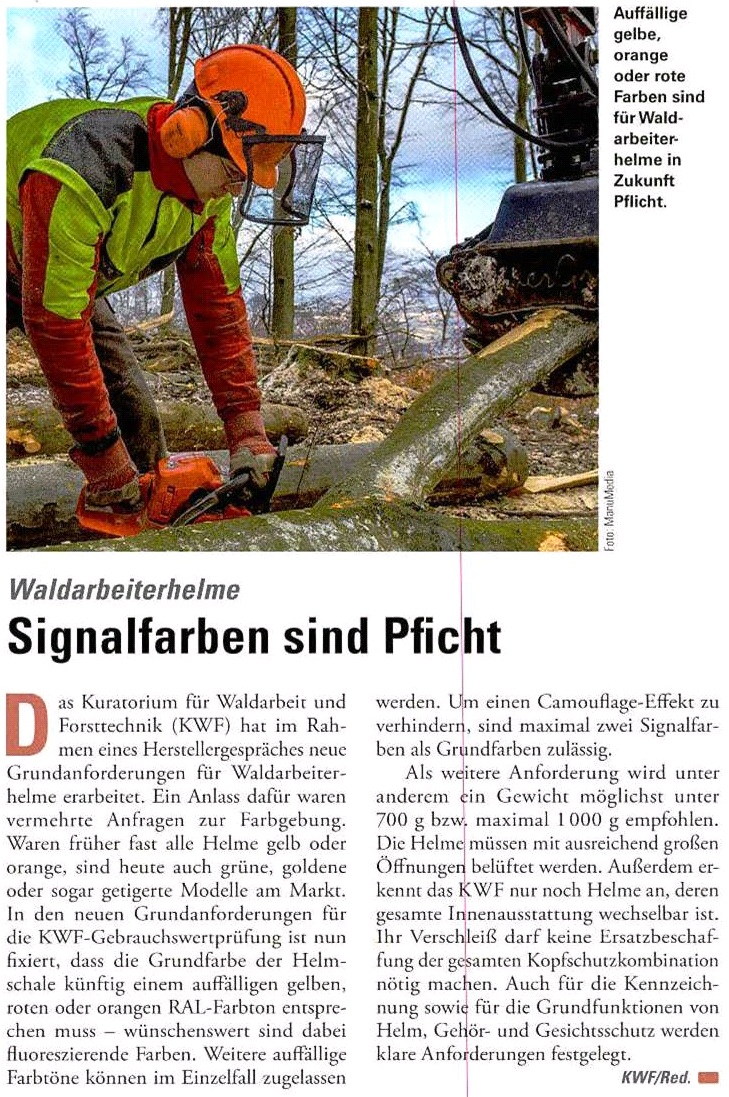 Signalfarben sind Pflicht » Forst&Technik 6/2014