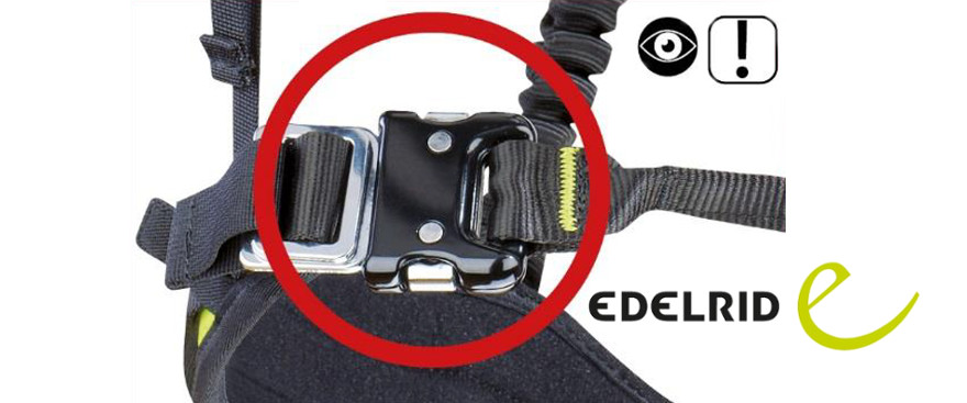 EDELRID Sicherheitshinweis: Click-Lock Schnallen